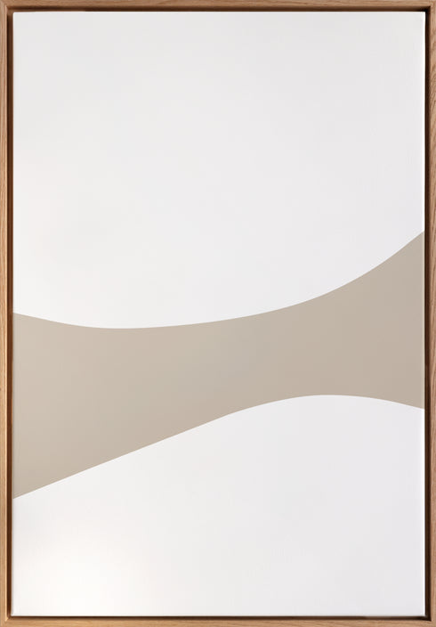 White Shapes Canvas Left Floating Frame 70x100 cm