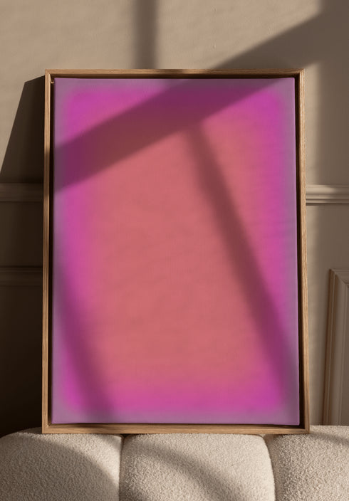 Pink Orange Square Gradient Canvas Floating Frame 70x100 cm