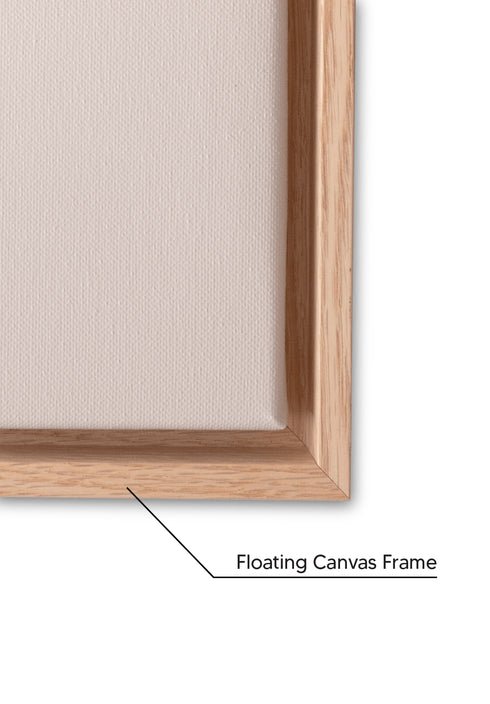 Pink Orange Square Gradient Canvas Floating Frame 70x100 cm