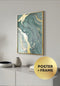 Poster Mint Marble Left Real Gold + Gold Metallic Frame 50x70cm