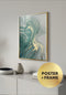 Poster Mint Agate Real Gold + Gold Metallic Frame 50x70cm