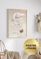 Poster Air Balloon Real Gold + Gold Metallic Frame 50x70cm