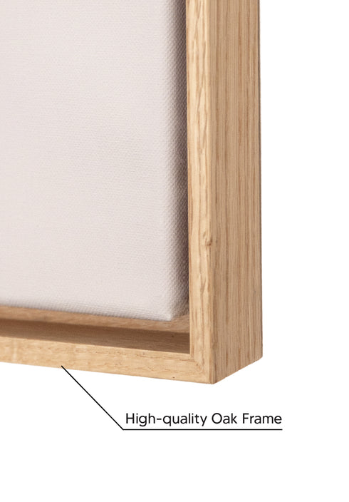 White Shapes Canvas Left Floating Frame 70x100 cm