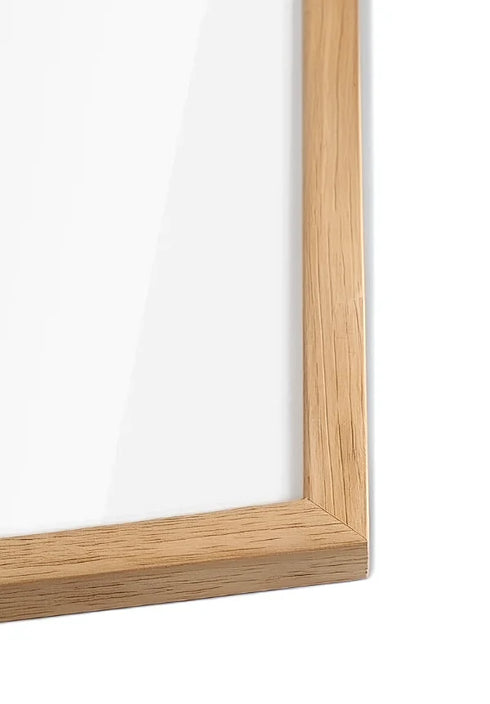 Set Of 4 Posters Brown Agate Real Rose Gold + 4 Natural Oak Frames 50x70cm