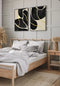 Black Gems Real Gold Set Of 2 Posters 50x70cm
