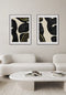 Black Shapes Real Gold Set Of 2 Posters 50x70cm