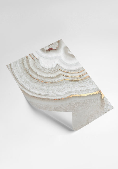 Brown Agate Real Rose Gold Set Of 3 Posters 50x70cm