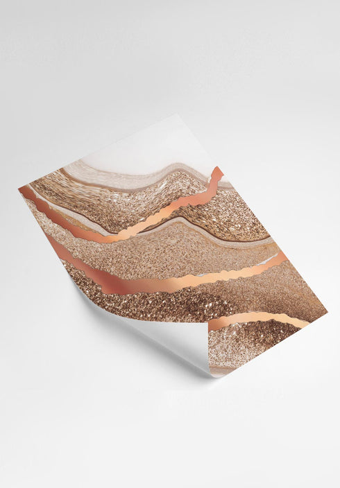 Conjunto de 3 Pósters Ágata Caramelo de Oro Rosa Real 50x70cm