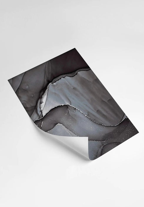 Silver Sparkle Real Silver Set Of 3 Posters 50x70cm