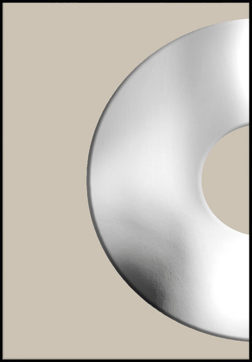Taupe Donout Silver Poster 50x70cm
