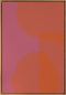 Pink Orange Shapes Canvas Floating Frame 70x100 cm