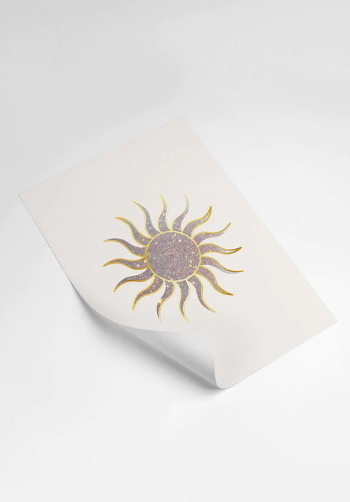 Conjunto de 2 Pósters Sol Trust de Oro Real 50x70cm