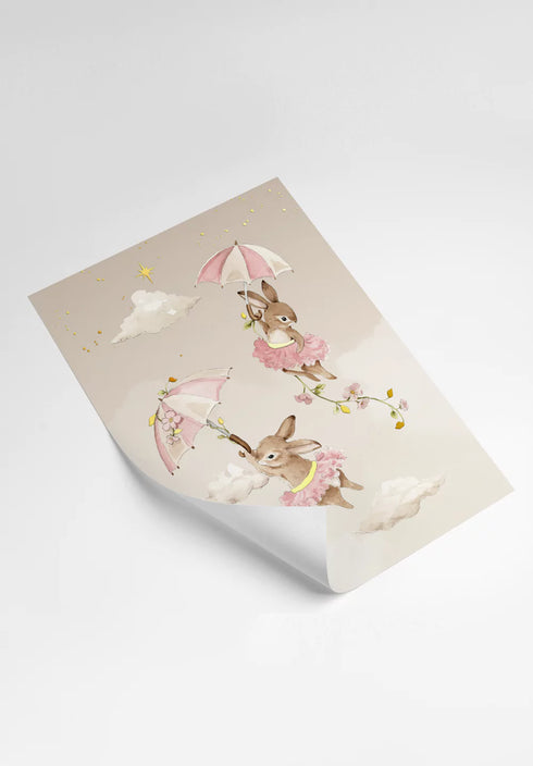 Air Balloon Real Gold Set Of 3 Posters 50x70cm