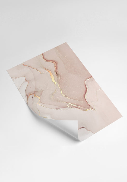 Light Coral Real Rose Gold Set Of 3 Posters 50x70cm