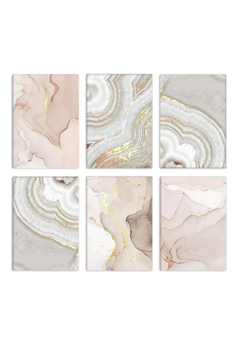 Light Coral Set Of 6 Posters 50x70cm