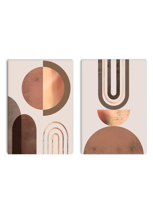 Conjunto de 2 Pósters Turrón de Caramelo de Oro Rosa Real 50x70cm