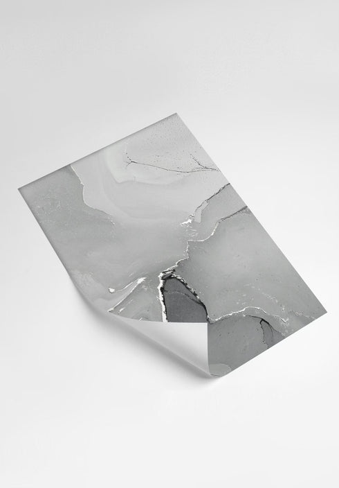 Dusty Blue Real Silver Set Of 3 Posters 50x70cm