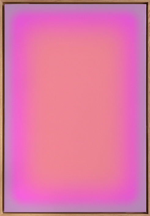 Pink Orange Square Gradient Canvas Floating Frame 70x100 cm