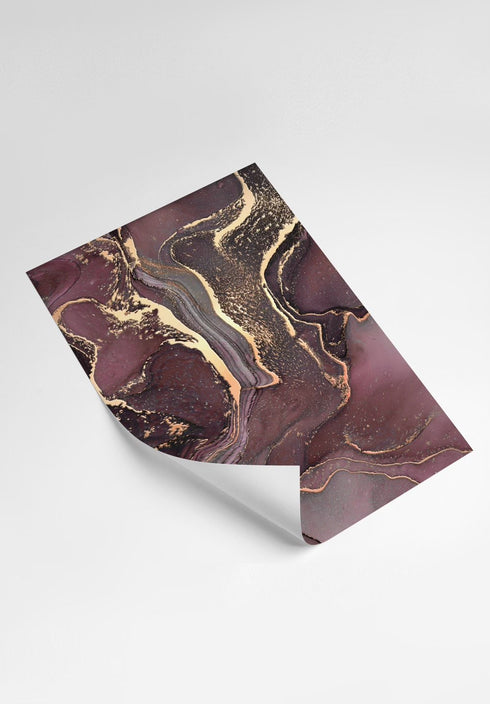 Ruby Mineral Real Rose Gold Set Of 6 Posters 50x70cm