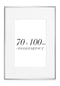 Silver Metallic Frame with Passe Partout 70x100cm