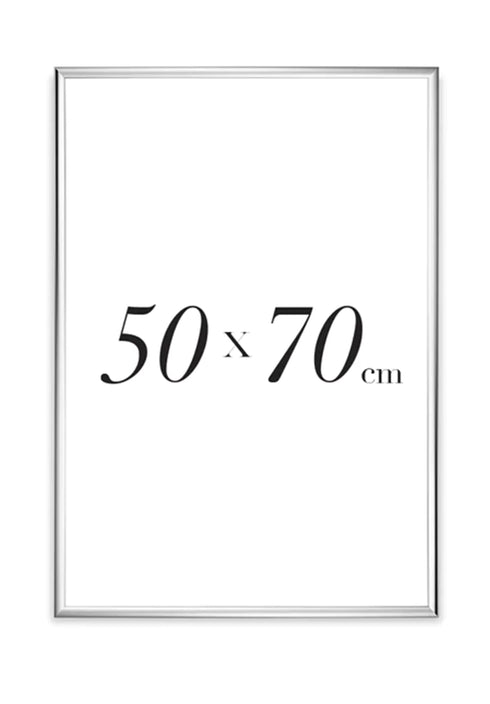 Silberner Metallrahmen 50x70cm