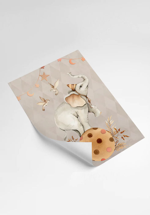 Boho Giraffe Real Rose Gold Set Of 2 Posters 50x70cm