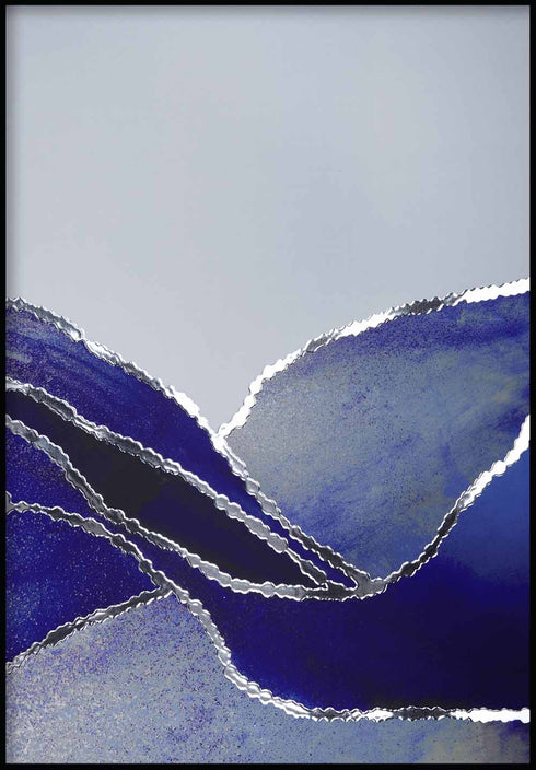 Marine Ocean Right Argent Réel Poster