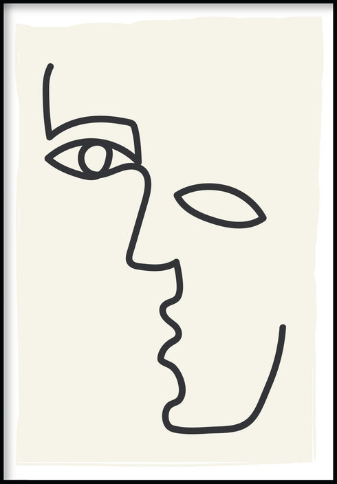 abstract face poster