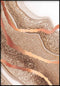 Caramel Agate Left Real Rose Gold Poster 50x70cm