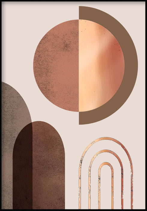 Caramel Nougat Left Real Rose Gold Poster 50x70cm