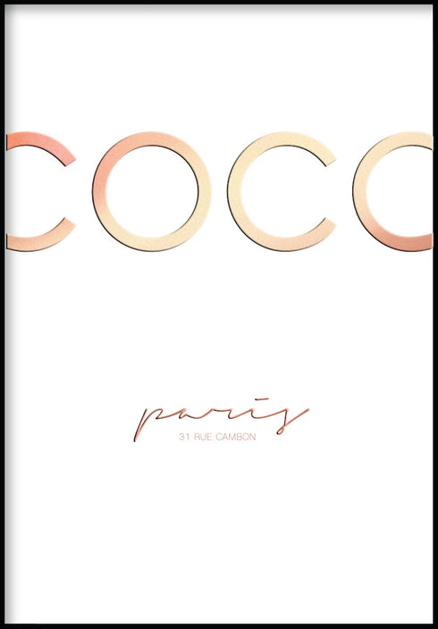 white coco Paris poster