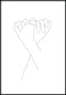 holding hands line art poster