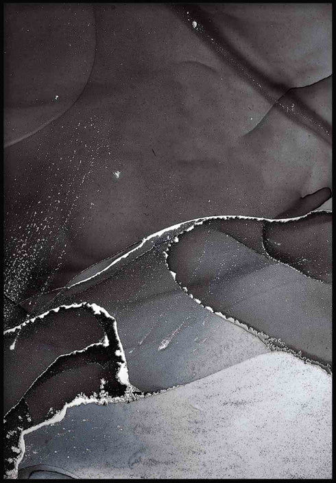 Dark Sky Left Real Silver Poster 50x70cm