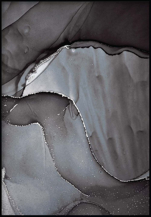 Dark Sky Right Real Silver Poster 50x70cm