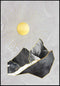 Gray Mountains Real Gold Poster 50x70cm