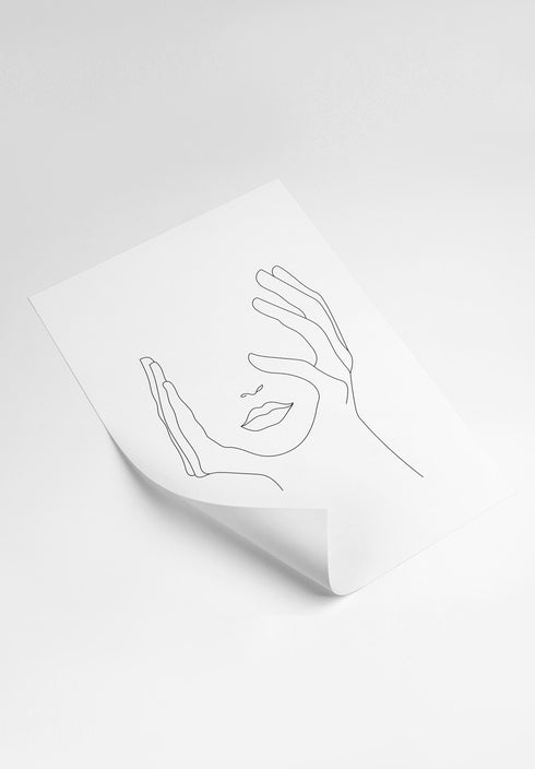 poster with woman portrait