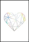 geometric heart poster