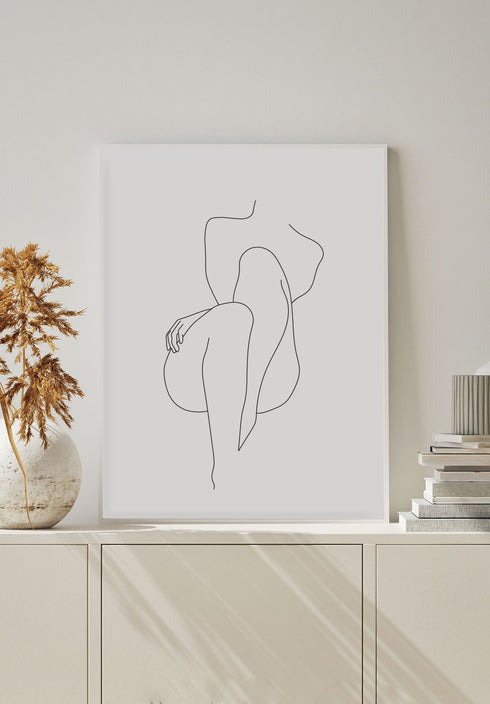 minimal woman body poster