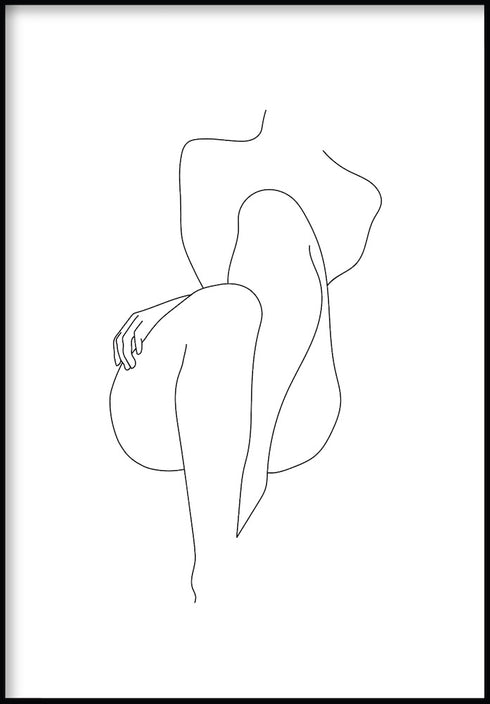 woman body line art poster