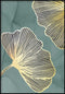 Mint Ginko Right Real Gold Poster 50x70cm