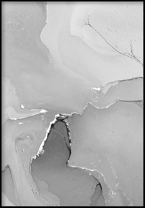 Opal Grey Real Silver Poster 50x70cm