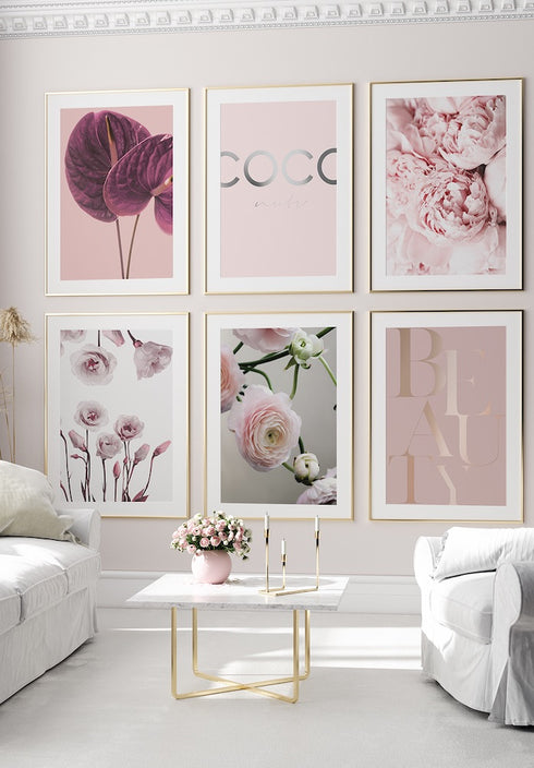 bouquet peonies flowers poster