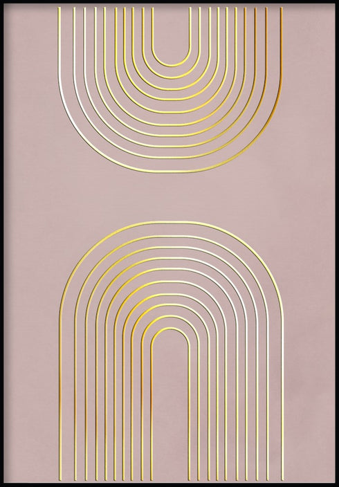 Golden Rainbows Real Gold Poster 50x70cm