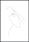 sensual woman line art poster
