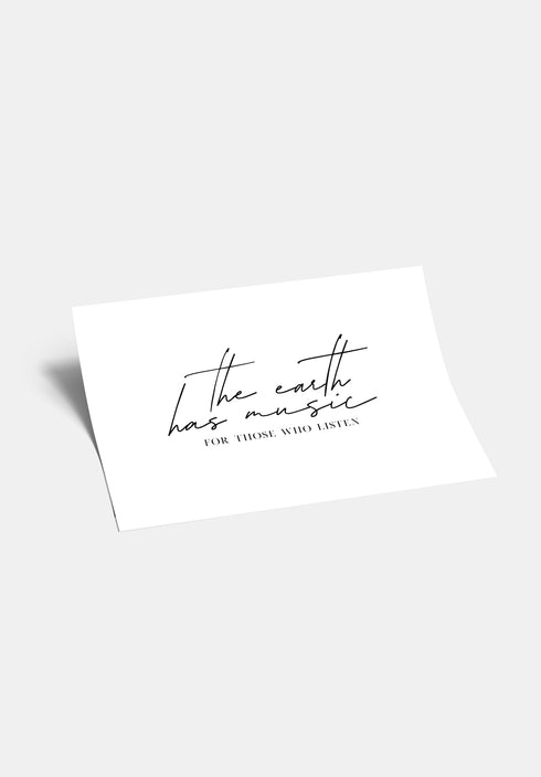 Die Erde hat Musikplakat