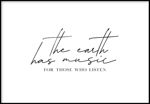 Die Erde hat Musikplakat