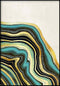 Turquoise Agate Right Real Gold Poster