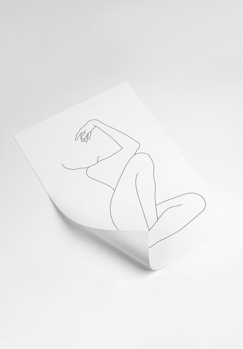 poster with sitting woman