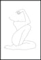 woman pose line art poster