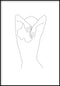 woman shoulders line art poster
